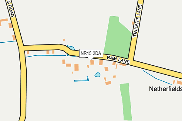 NR15 2DA map - OS OpenMap – Local (Ordnance Survey)