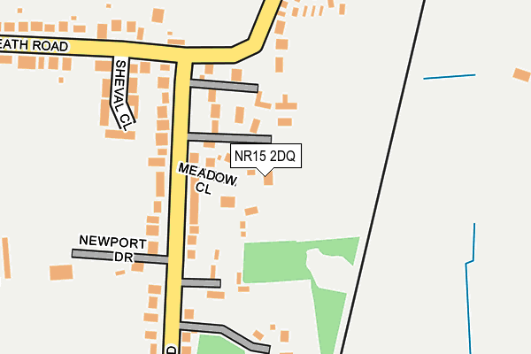 NR15 2DQ map - OS OpenMap – Local (Ordnance Survey)