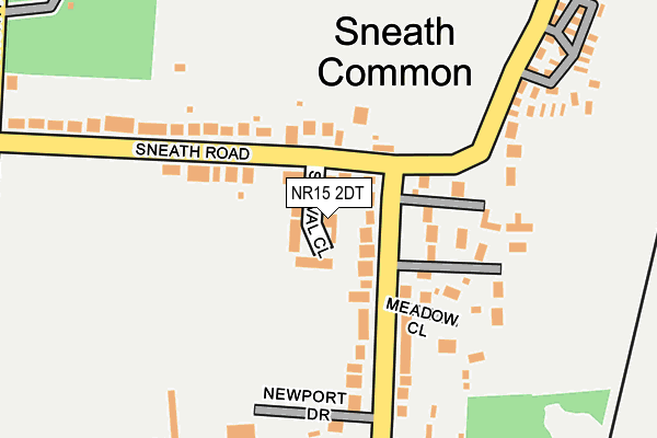 NR15 2DT map - OS OpenMap – Local (Ordnance Survey)