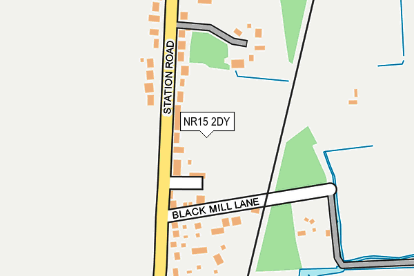 NR15 2DY map - OS OpenMap – Local (Ordnance Survey)