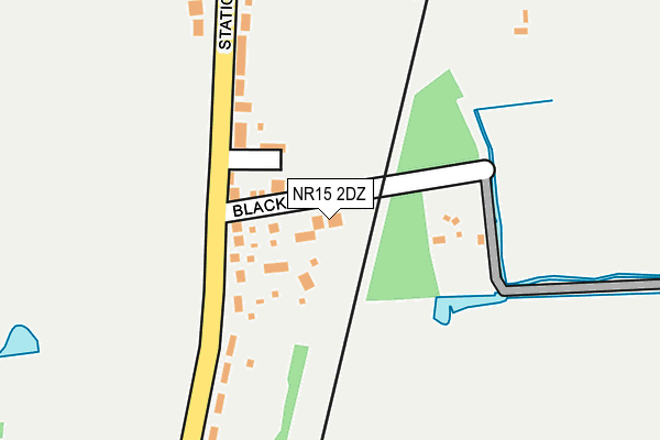 NR15 2DZ map - OS OpenMap – Local (Ordnance Survey)