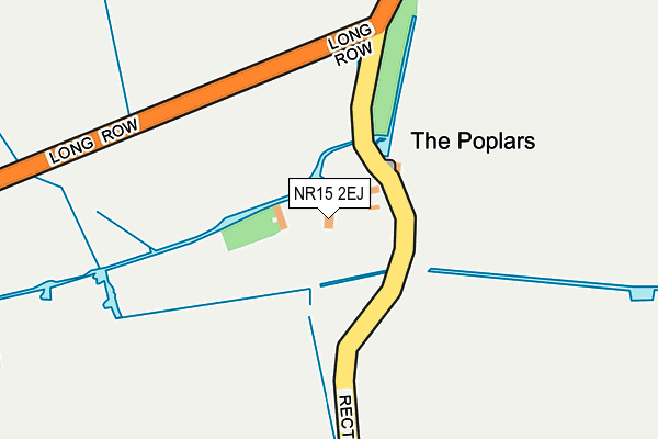 NR15 2EJ map - OS OpenMap – Local (Ordnance Survey)