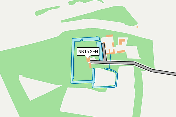 NR15 2EN map - OS OpenMap – Local (Ordnance Survey)