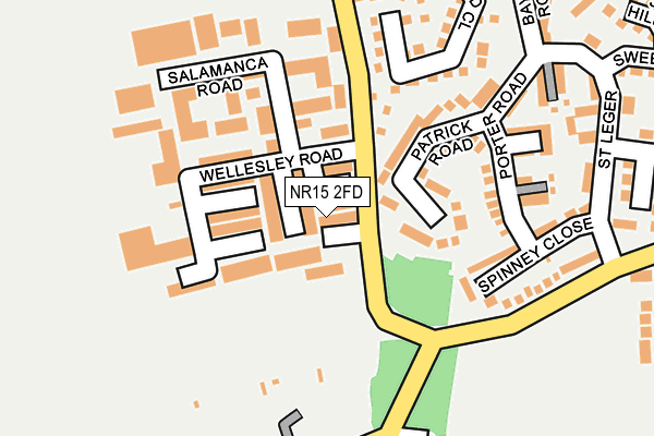 NR15 2FD map - OS OpenMap – Local (Ordnance Survey)