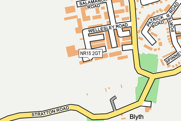 NR15 2GT map - OS OpenMap – Local (Ordnance Survey)