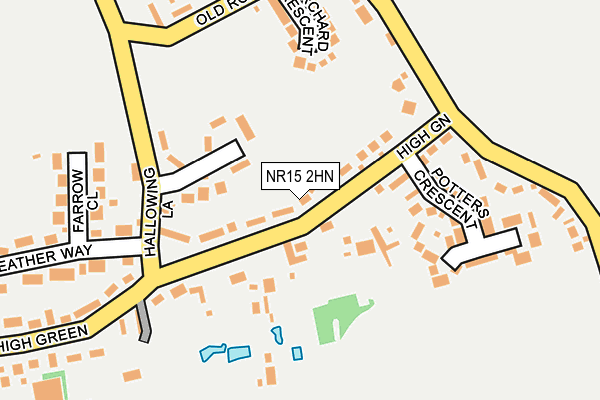 NR15 2HN map - OS OpenMap – Local (Ordnance Survey)