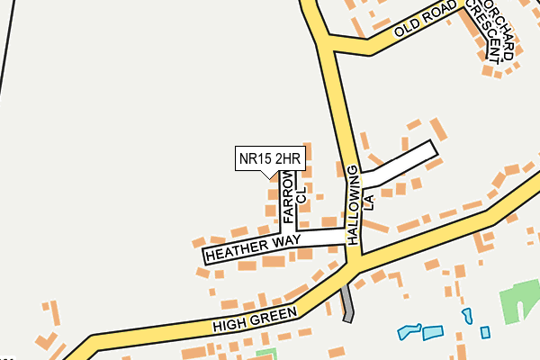 NR15 2HR map - OS OpenMap – Local (Ordnance Survey)