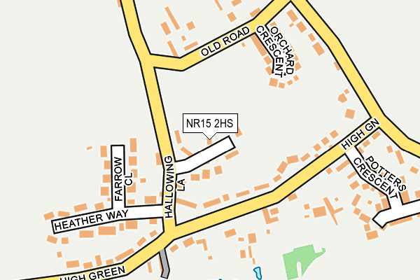 NR15 2HS map - OS OpenMap – Local (Ordnance Survey)