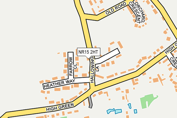NR15 2HT map - OS OpenMap – Local (Ordnance Survey)