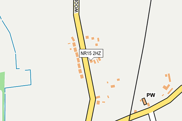 NR15 2HZ map - OS OpenMap – Local (Ordnance Survey)