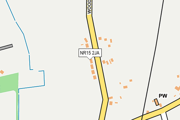 NR15 2JA map - OS OpenMap – Local (Ordnance Survey)