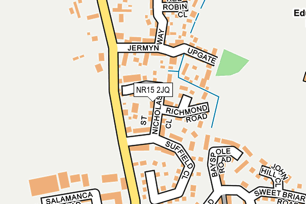 NR15 2JQ map - OS OpenMap – Local (Ordnance Survey)
