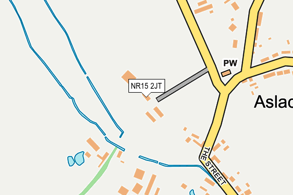 NR15 2JT map - OS OpenMap – Local (Ordnance Survey)