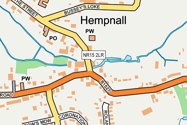 NR15 2LR map - OS OpenMap – Local (Ordnance Survey)