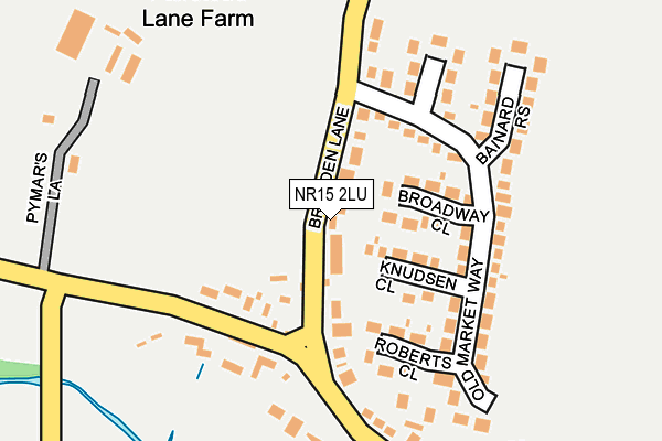 NR15 2LU map - OS OpenMap – Local (Ordnance Survey)
