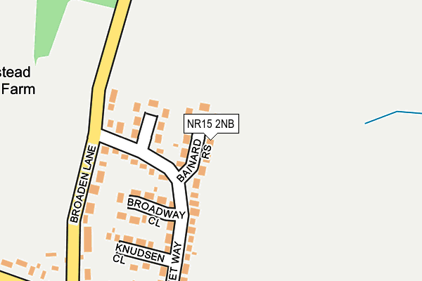 NR15 2NB map - OS OpenMap – Local (Ordnance Survey)