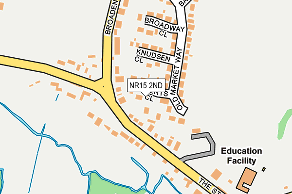 NR15 2ND map - OS OpenMap – Local (Ordnance Survey)