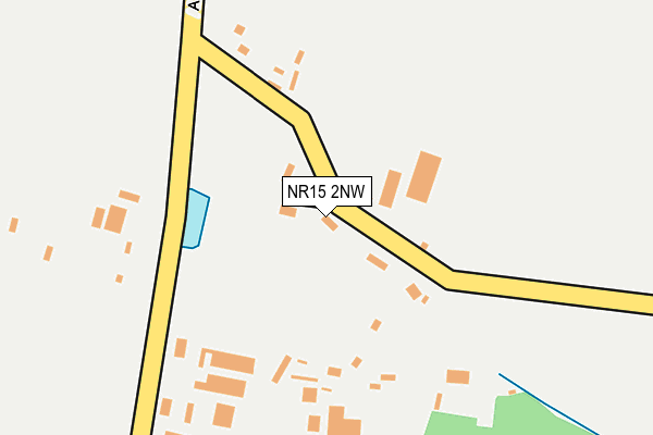 NR15 2NW map - OS OpenMap – Local (Ordnance Survey)