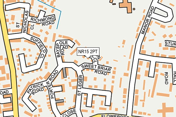 NR15 2PT map - OS OpenMap – Local (Ordnance Survey)