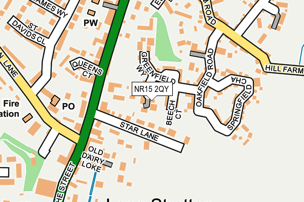 NR15 2QY map - OS OpenMap – Local (Ordnance Survey)