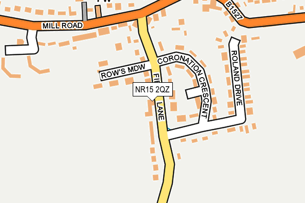 NR15 2QZ map - OS OpenMap – Local (Ordnance Survey)