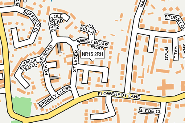 NR15 2RH map - OS OpenMap – Local (Ordnance Survey)
