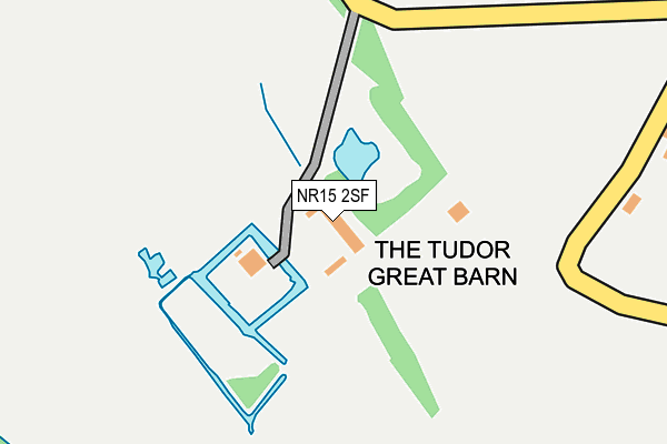 NR15 2SF map - OS OpenMap – Local (Ordnance Survey)