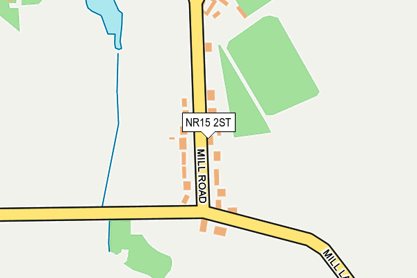 NR15 2ST map - OS OpenMap – Local (Ordnance Survey)