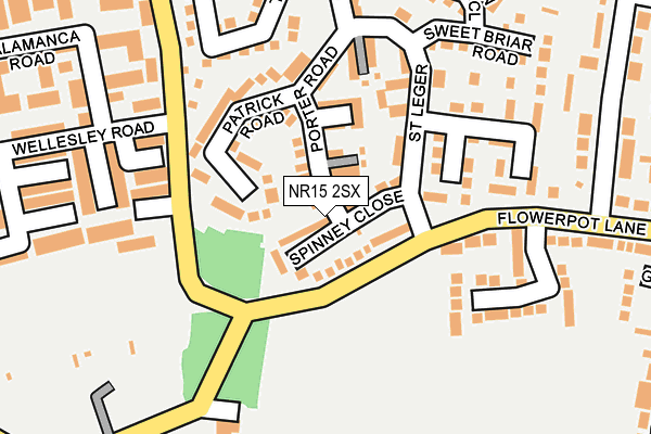 NR15 2SX map - OS OpenMap – Local (Ordnance Survey)