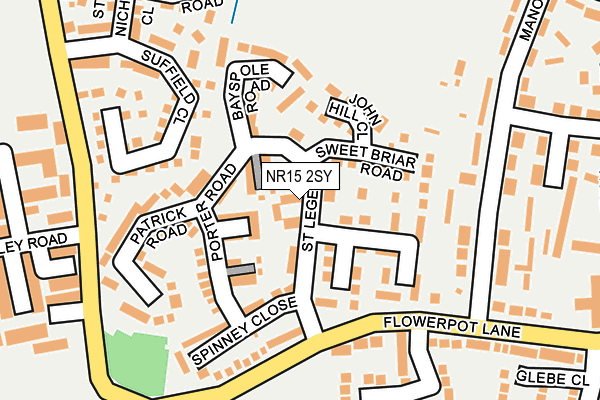 NR15 2SY map - OS OpenMap – Local (Ordnance Survey)