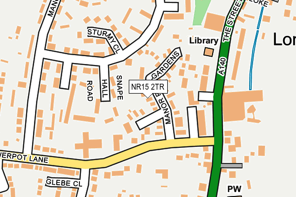 NR15 2TR map - OS OpenMap – Local (Ordnance Survey)