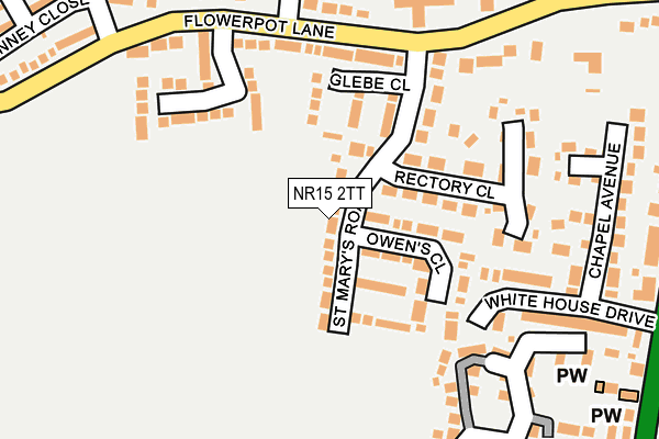 NR15 2TT map - OS OpenMap – Local (Ordnance Survey)