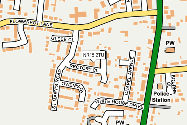 NR15 2TU map - OS OpenMap – Local (Ordnance Survey)