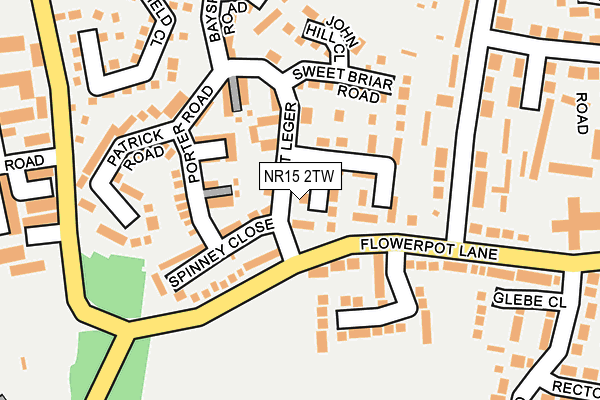 NR15 2TW map - OS OpenMap – Local (Ordnance Survey)
