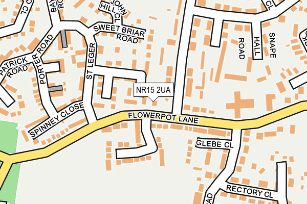 NR15 2UA map - OS OpenMap – Local (Ordnance Survey)