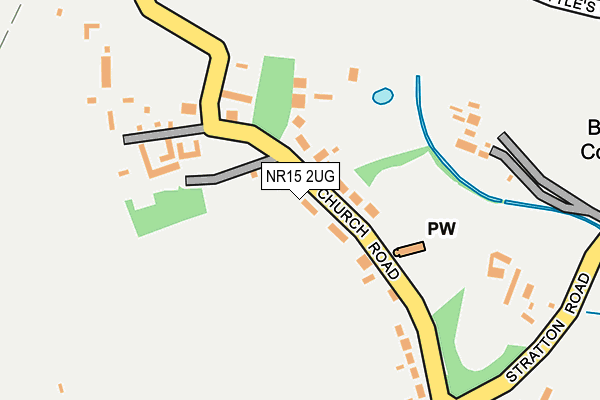 NR15 2UG map - OS OpenMap – Local (Ordnance Survey)