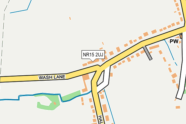 NR15 2UJ map - OS OpenMap – Local (Ordnance Survey)