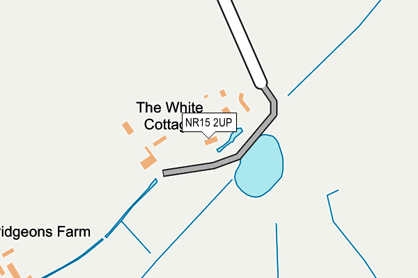 NR15 2UP map - OS OpenMap – Local (Ordnance Survey)