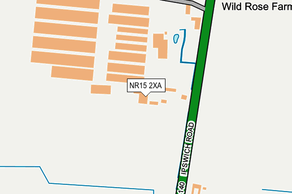 NR15 2XA map - OS OpenMap – Local (Ordnance Survey)