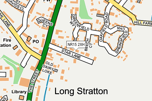 NR15 2XH map - OS OpenMap – Local (Ordnance Survey)