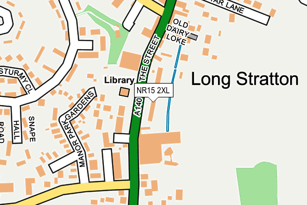 NR15 2XL map - OS OpenMap – Local (Ordnance Survey)