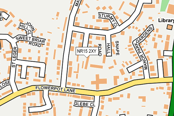 NR15 2XY map - OS OpenMap – Local (Ordnance Survey)