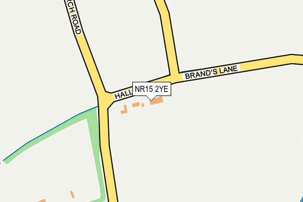 NR15 2YE map - OS OpenMap – Local (Ordnance Survey)