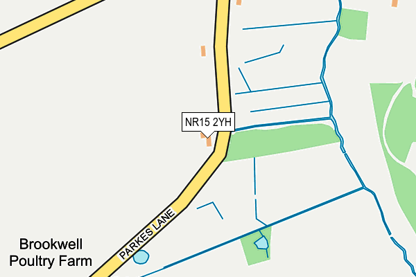 NR15 2YH map - OS OpenMap – Local (Ordnance Survey)