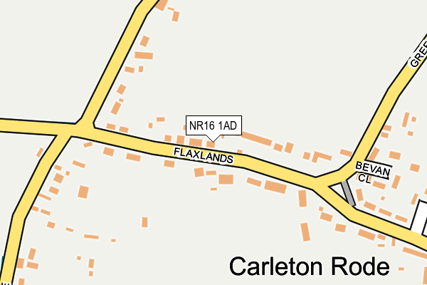 NR16 1AD map - OS OpenMap – Local (Ordnance Survey)