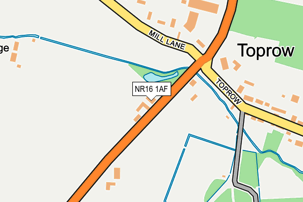 NR16 1AF map - OS OpenMap – Local (Ordnance Survey)
