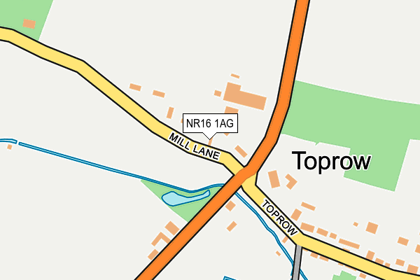 NR16 1AG map - OS OpenMap – Local (Ordnance Survey)