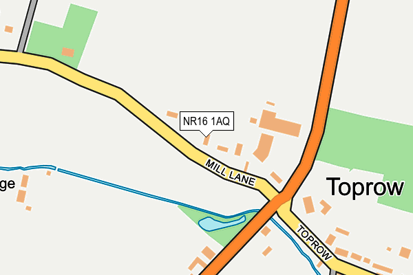 NR16 1AQ map - OS OpenMap – Local (Ordnance Survey)