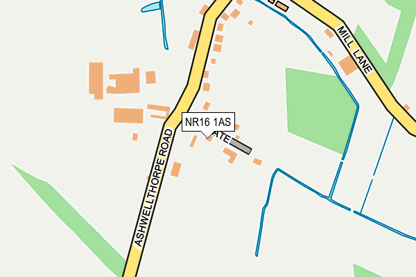 NR16 1AS map - OS OpenMap – Local (Ordnance Survey)