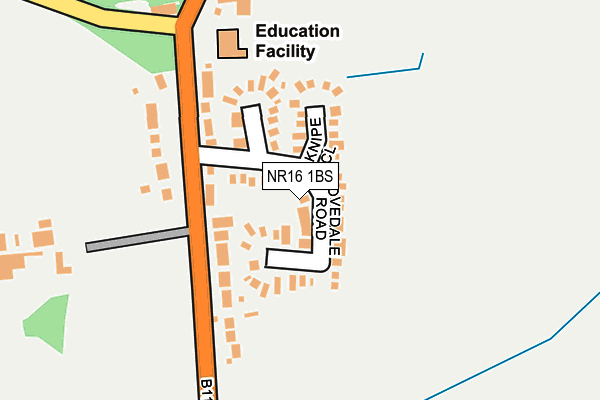 NR16 1BS map - OS OpenMap – Local (Ordnance Survey)